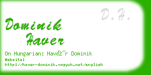 dominik haver business card